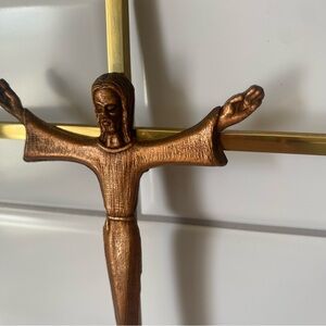Copper and Brass Jesus Wall Cross